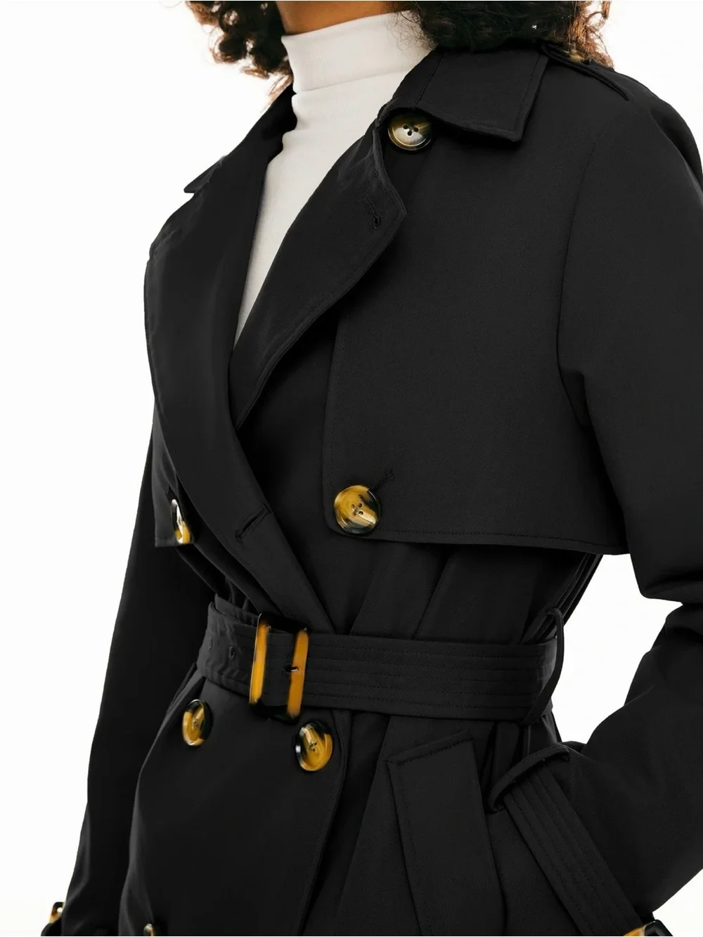 Orolay 3/4 Belted Double-Breasted Hudson Trench Coat-NWT